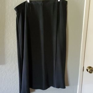 Black 100% Silk Wrap Skirt